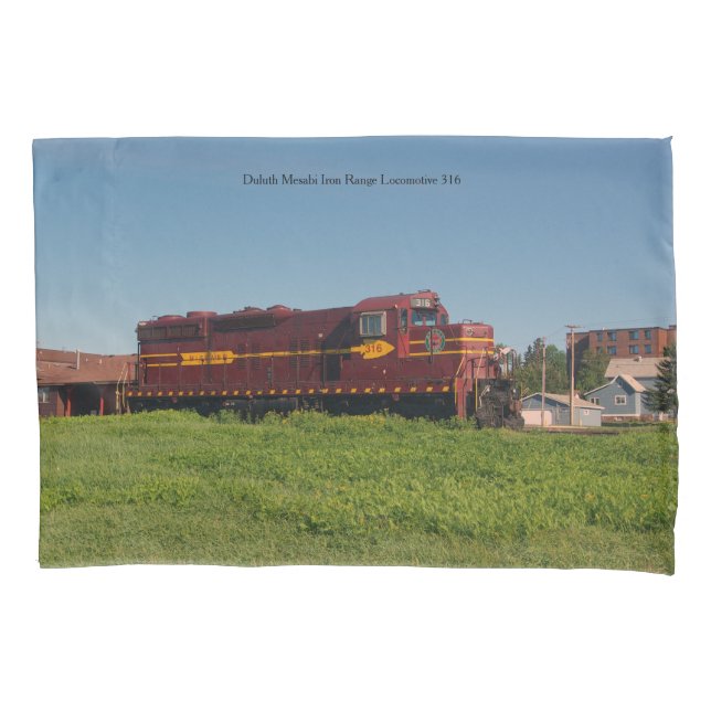 Housse D'oreillers Duluth Mesabi Iron Range Locomotive 316 (devant)