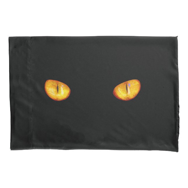 Housse D'oreillers Dur regard de Golden Bombay Cat Eyes (devant)