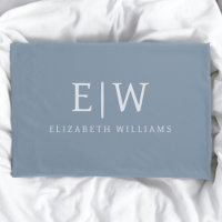 Dusty Blue minimaliste moderne Monogramme élégant