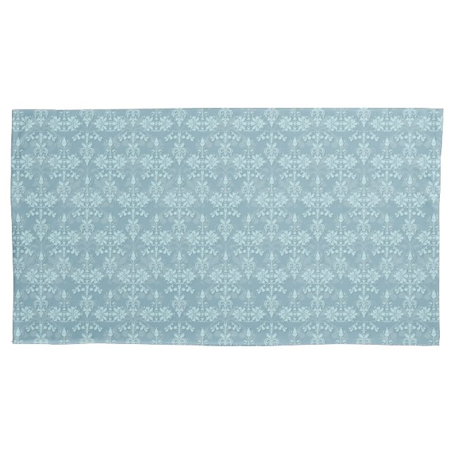 Housse D'oreillers Dusty Turquoise Damask Pattern Victorian Boho (devant)