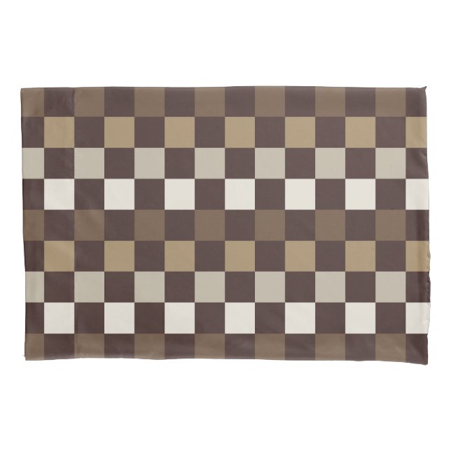 Housse D'oreillers Earthy minerals checkerboard pattern (devant-gauche)
