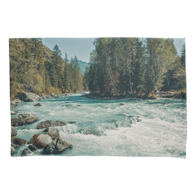 Housse D'oreillers Eau | Rivière Kucherla, Altaï (devant)
