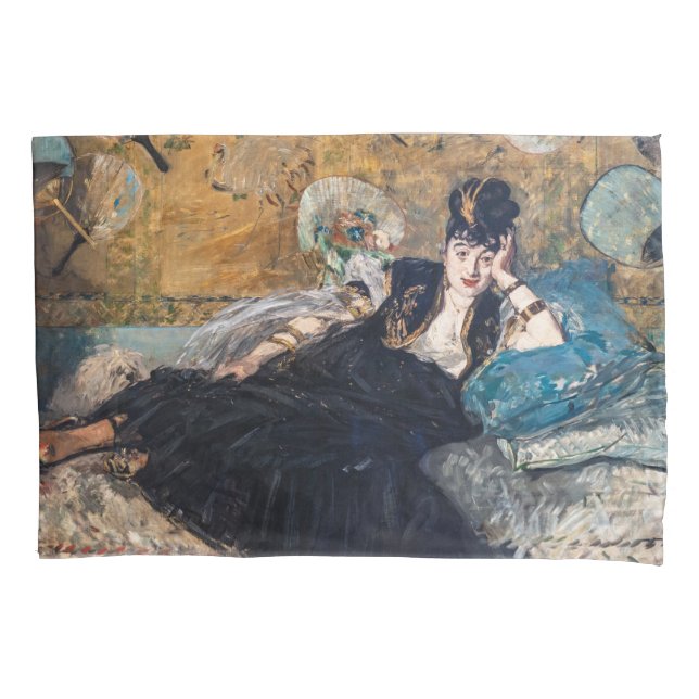 Housse D'oreillers Edouard Manet - Lady avec fans (devant)