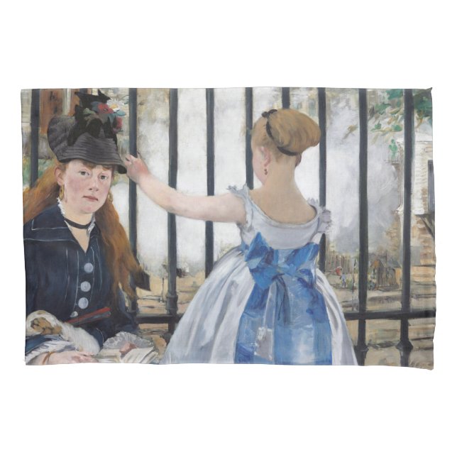 Housse D'oreillers Edouard Manet - Le Chemin De Fer (devant)