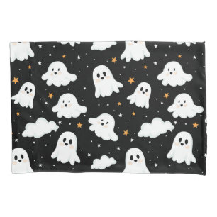 Housse D'oreillers Éffrayant mignon Halloween Ghost Nuageux Star Sky