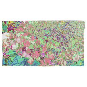 Housse D'oreillers Élégant Corail et Chartreuse Limelight Hydrangea