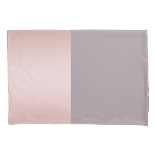Housse D'oreillers Elégant et minimaliste rose or & violet bloc de c