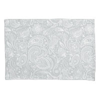 Élégant Motif blanc & gris floral Paisley