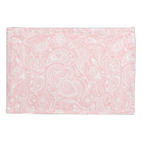 Élégant motif floral et paisley blanc et rose