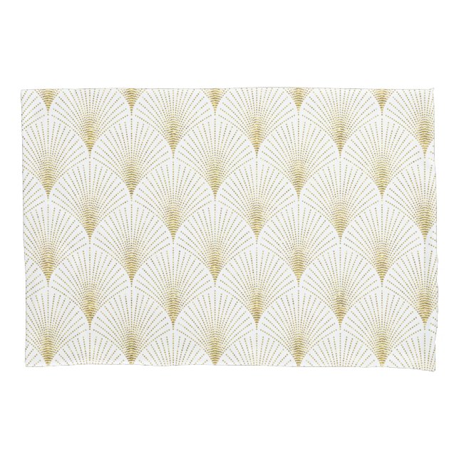 Housse D'oreillers Elégant Motif géométrique Art déco or (devant)