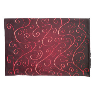 Housse D'oreillers Élégant Motif Red Swirl