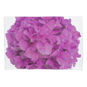 Housse D'oreillers Elégante magenta rose hydrangée florale roses