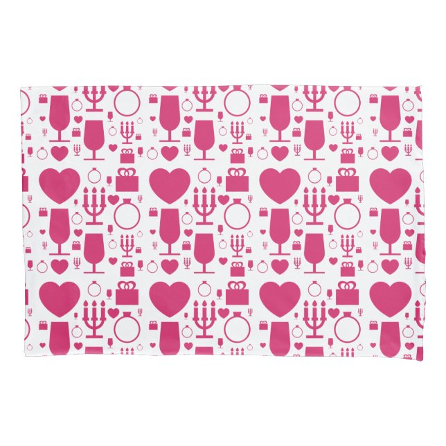 Housse D'oreillers éléments de motifs de la Saint-Valentin (devant-gauche)