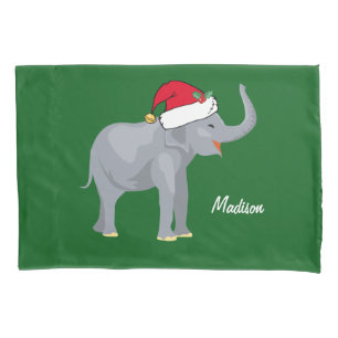 Housse D'oreillers Éléphant de Noël