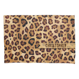 Housse D'oreillers Empreinte de léopard Rustic Texture Nom de l'ajout