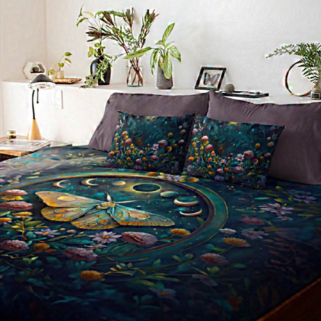 Housse D'oreillers Enchanted Night Garden Celestial Floral Dreamscape (Créateur téléchargé)
