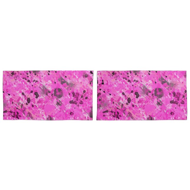 Housse D'oreillers Encre rose (devant-Set)