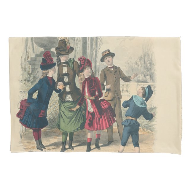 Housse D'oreillers Enfants Famille Antique Victorienne Enfant (devant)