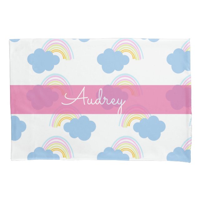 Housse D'oreillers Enfants Rainbow Cloud Motif Coussin Coque (devant)