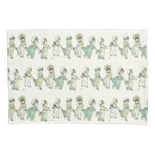 Housse D'oreillers Enfants vintages Motif Kate Greenaway Mint