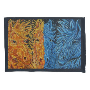 Housse D'oreillers Équilibre éternel - Chevaux - Twin Flame