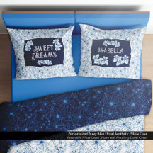 Esthétique florale bleue marine personnalisée