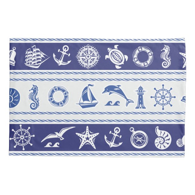 Housse D'oreillers Eté motif nautique (Dos)