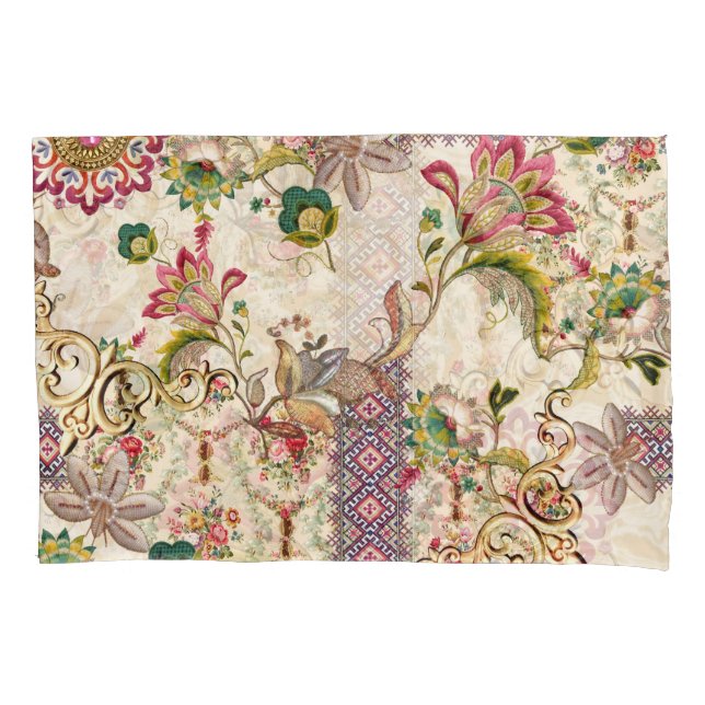 Housse D'oreillers Ethnic Mughal Floral Paisley (devant)