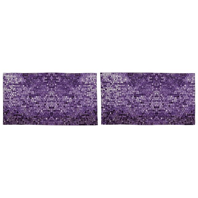 Housse D'oreillers Étoile violette Shine Shine art IA  (Dos-Set)
