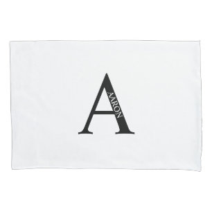 Housse D'oreillers Étui de coussin personnalisé avec monogramme et no