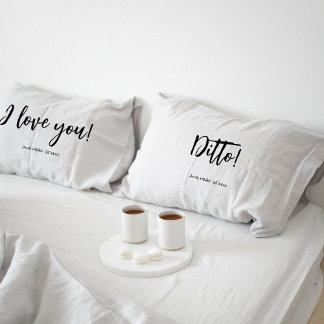 Housse D'oreillers Étui de coussin personnalisé pour couples avec typ