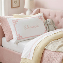 Étui de coussin standard à monogramme à clé grecqu