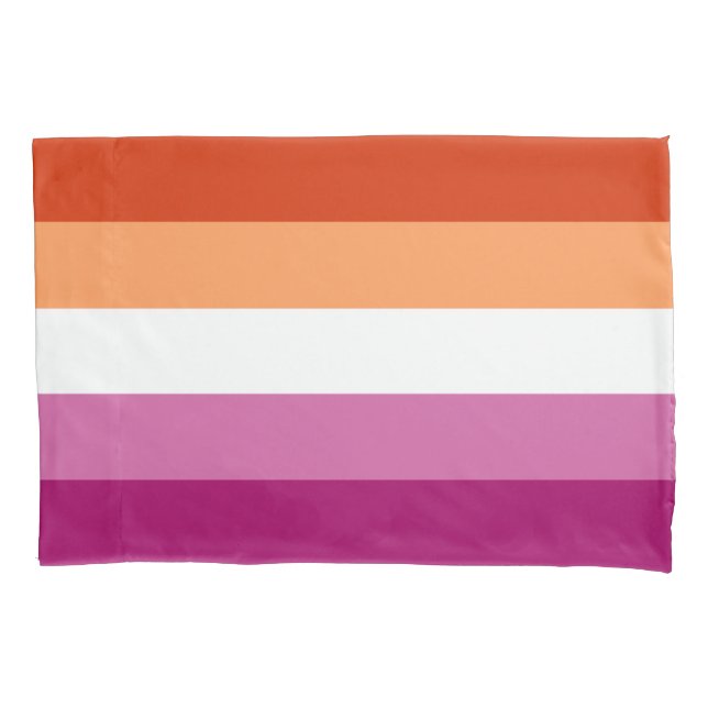 Housse D'oreillers Étui de coussin standard drapeau lesbien (devant)