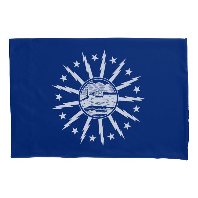 Housse D'oreillers Étui d'oreiller du drapeau de Buffalo, New York (devant)