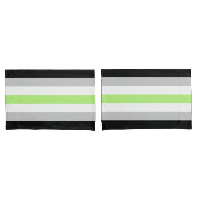 Housse D'oreillers Étui d'oreiller standard Drapeau Agender (devant-Set)
