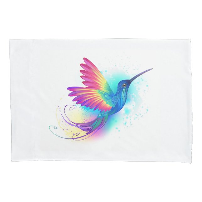 Housse D'oreillers Exotic Rainbow Hummingbird (devant-gauche)