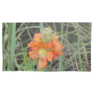 Housse D'oreillers F40 Fleurs sauvages orange Mallow