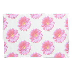Housse D'oreillers Faisée de gerbera rose pâle