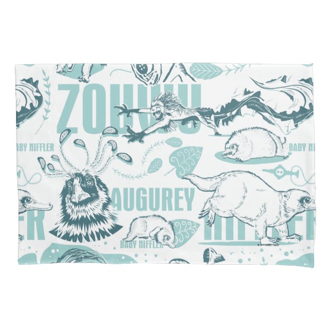 Housse D'oreillers Fantastic Beasts Motif bleu (devant)