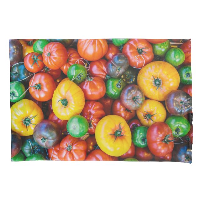 Housse D'oreillers Farms | Colorful Tomato Harvest (devant)