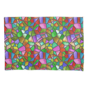 Housse D'oreillers Fenêtre de verre coloré abstrait