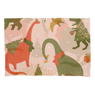Housse D'oreillers Fête de Noël Dino : Tree Rex