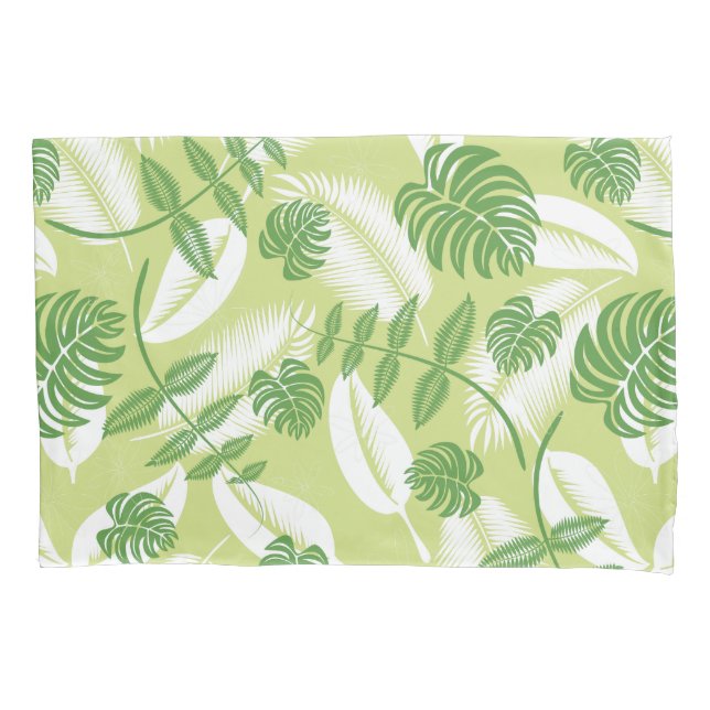 Housse D'oreillers Feuille de palme tropicale fraîche (devant)