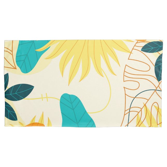 Housse D'oreillers Feuilles tropicaux (devant)