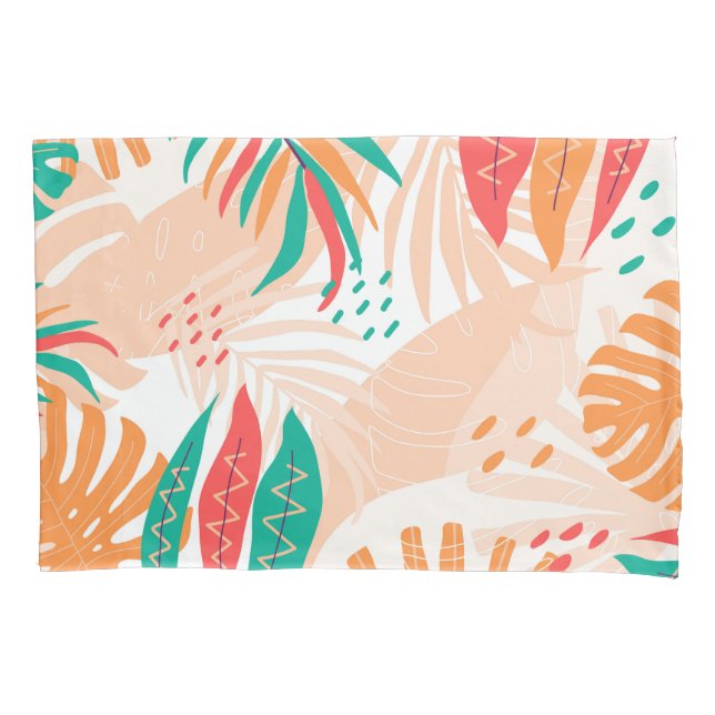 Housse D'oreillers Feuilles tropicaux (devant)