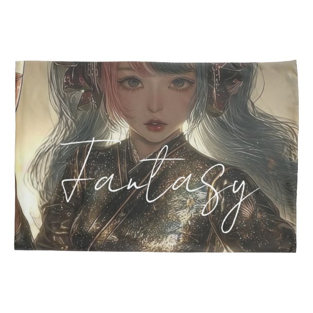 Housse D'oreillers Fille de fantasy esthétique / sombre (Dos)