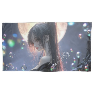 Housse D'oreillers Fille de fantasy sombre / Esthétique
