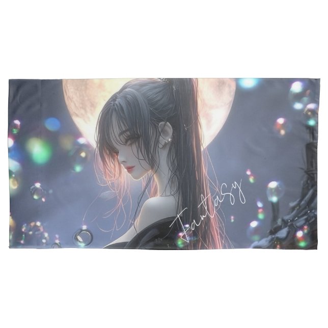 Housse D'oreillers Fille de fantasy sombre / Esthétique (devant)
