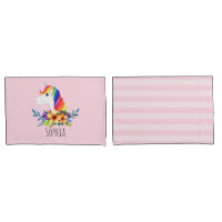 Filles mignonnes Arc-en-ciel Aquarelle Unicorne et