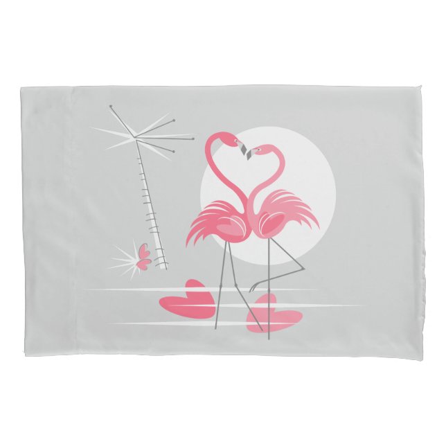Housse D'oreillers Flamant rose Love oreiller multi-back (devant)
